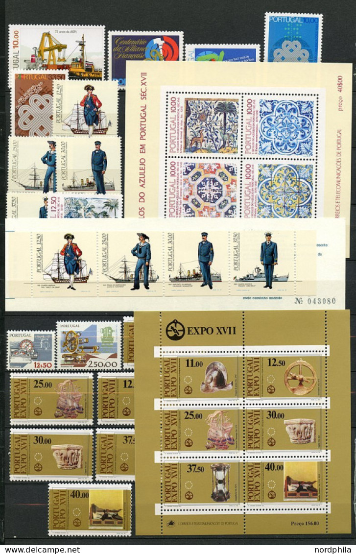 SAMMLUNGEN, LOTS 1552-1644 **, Portugal 19782/84, Mi.Nr. 1552-1644, 1982, 1983 Und 1984 Komplett Postfrisch Mit Dem Klei - Collections