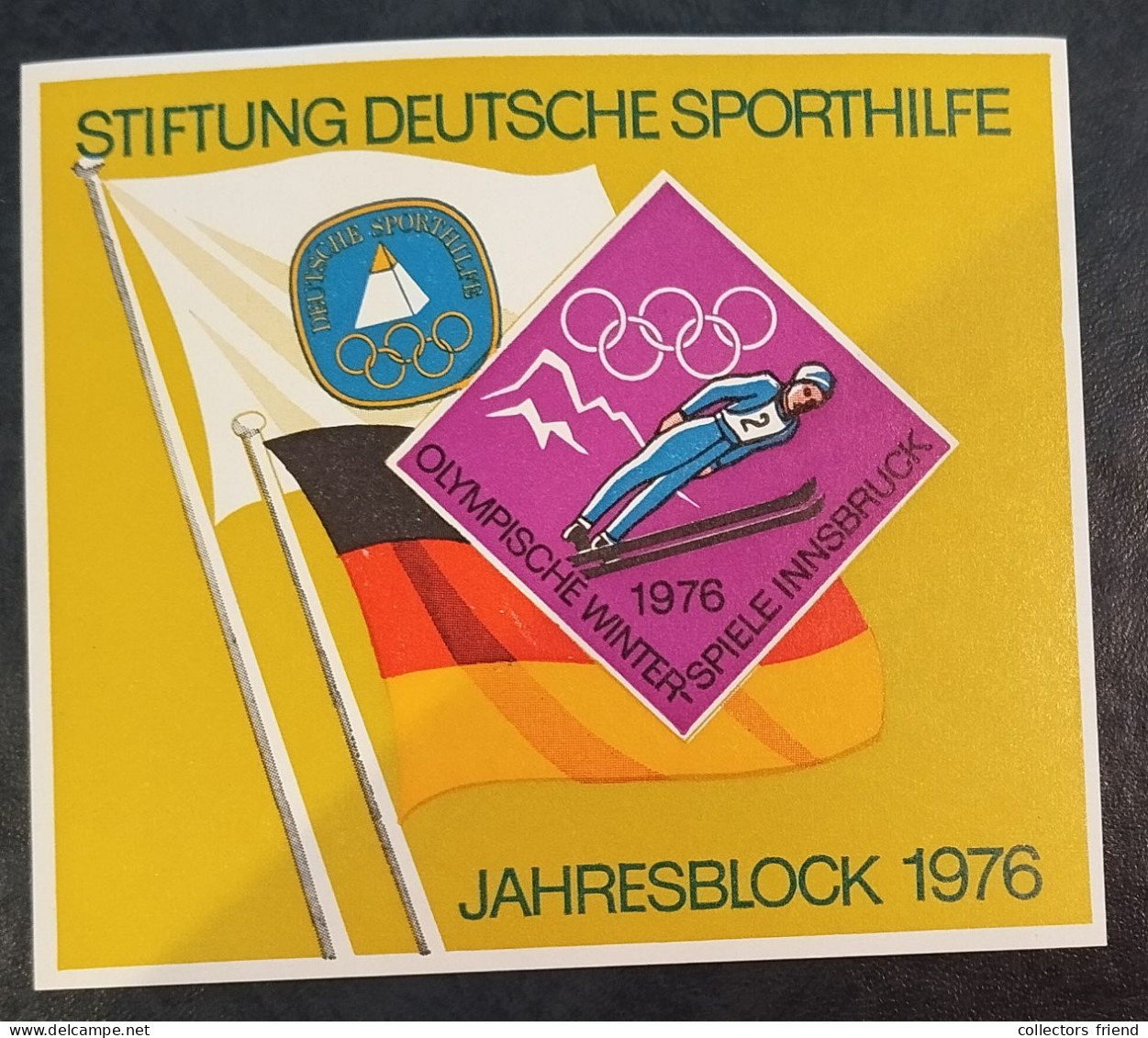 Germany BRD - Olympia Olimpiques Olympic Games - Innsbruck '76 - Sporthilfe Jahresblock 1976 - Vignette - Hiver 1976: Innsbruck