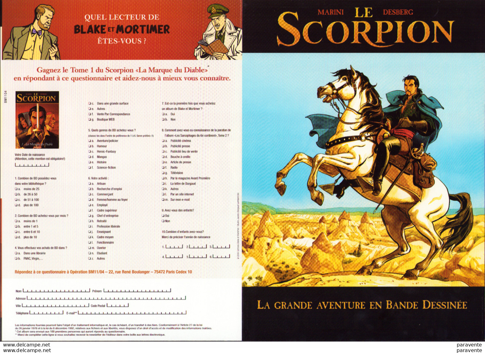 MARINI : Depliant SCORPION 5 - Sonstige & Ohne Zuordnung