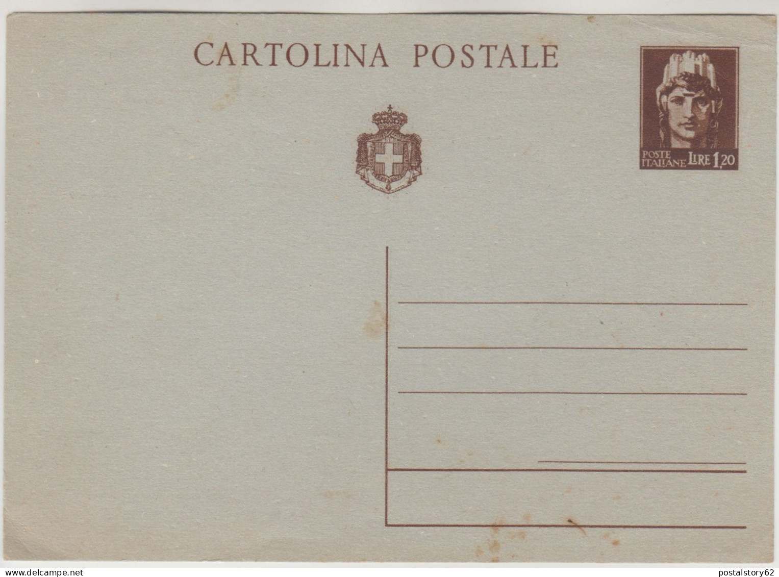 Regno D'Italia, Luogotenenza. Cartolina Intero Postale Da Lire 1,20 Non Viaggiata 1945 - Poststempel