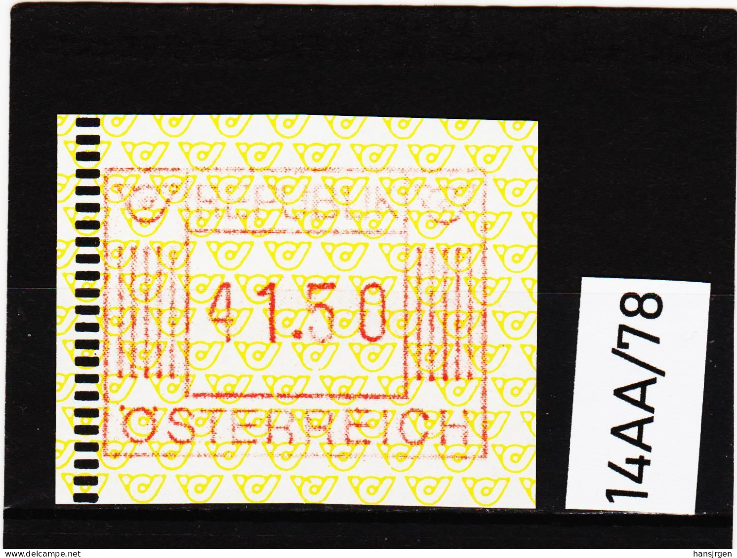 14AA/78  ÖSTERREICH 1983 AUTOMATENMARKEN 1. AUSGABE  41,50 SCHILLING   ** Postfrisch - Machine Labels [ATM]