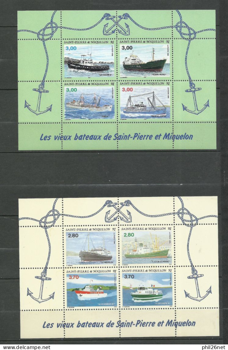 Saint Pierre Et Miquelon  Blocs  N° 4  Et 5   Vieux   Bâteaux " Neufs * * TB = MNH VF Voir Scans  Soldés  ! ! ! - Blocks & Kleinbögen