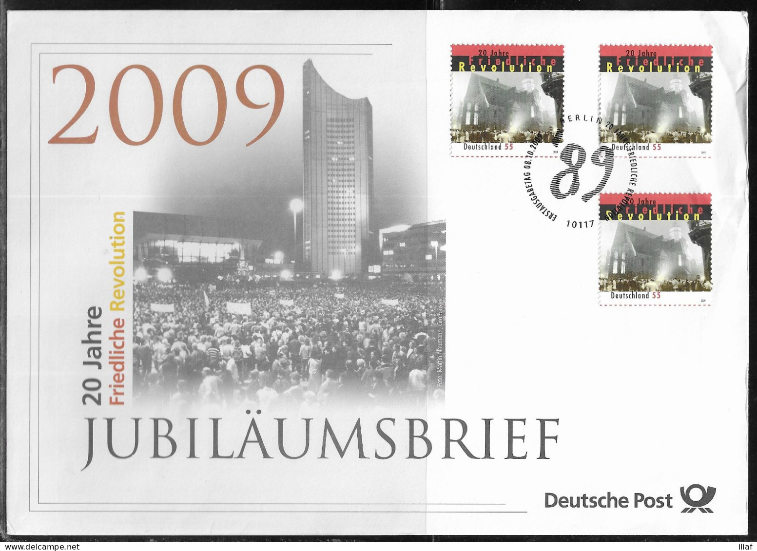 Germany. FDC Mi. 2762.   20th Anniversary Of Peaceful Revolution.  FDC Cancellation On Big Envelope - 2001-2010