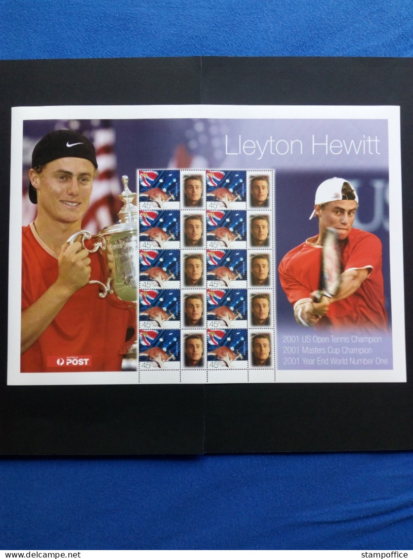 AUSTRALIEN MI-NR. 1921 POSTFRISCH(MINT) KLEINBOGEN TENNIS LLEYTON HEWITT 2001 - Blocks & Sheetlets