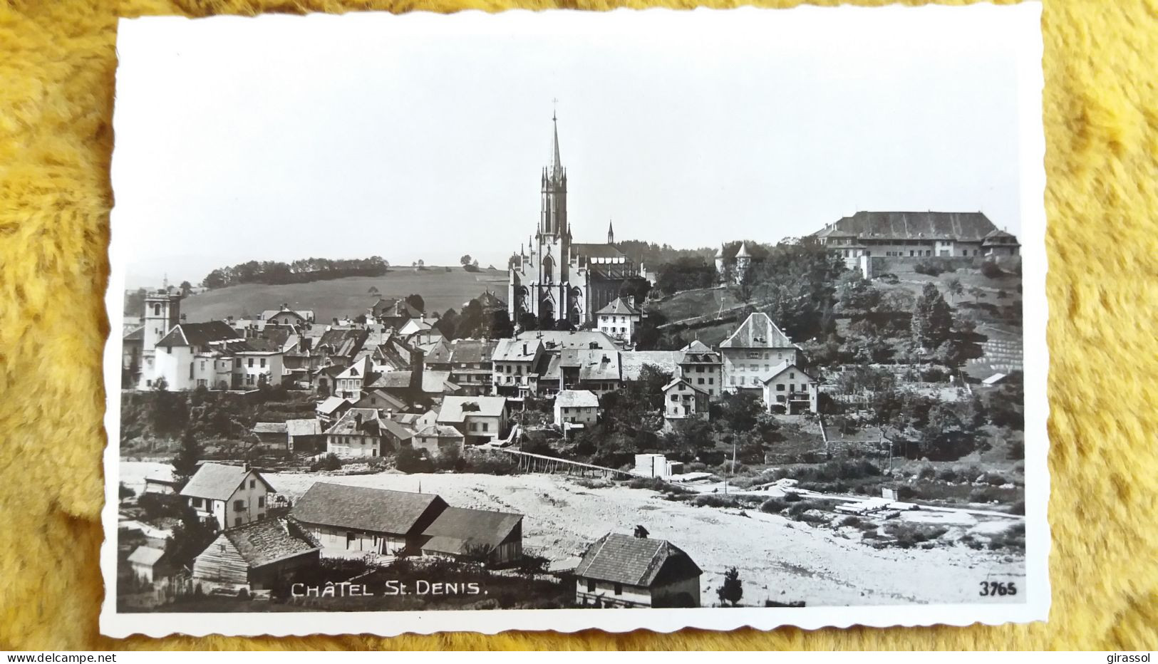 CPSM CHATEL SAINT DENIS SUISSE FRIBOURG ED PERROCHET 3765 VUE D ENSEMBLE - Châtel-Saint-Denis