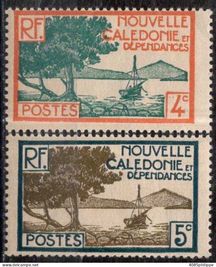 Nvelle CALEDONIE Timbres-Poste N°141** & 142** Neufs Sans Charnières TB Cote : 2€25 - Nuevos