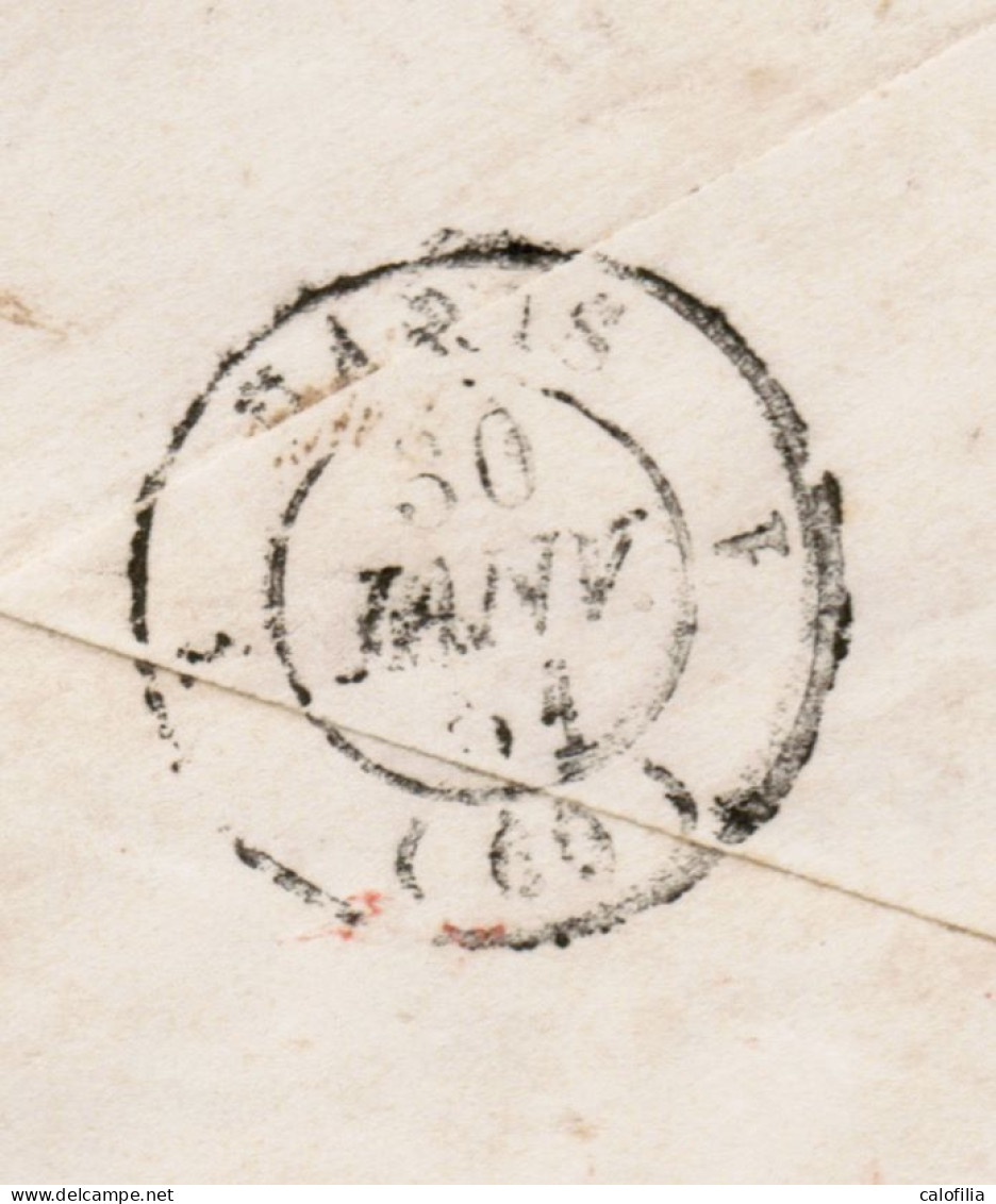 COB 5 carmin sur lettre de BXL a PARIS envoyee deux jours avant les timbres filigrane sans cadre, VAL COB 1100 EUR