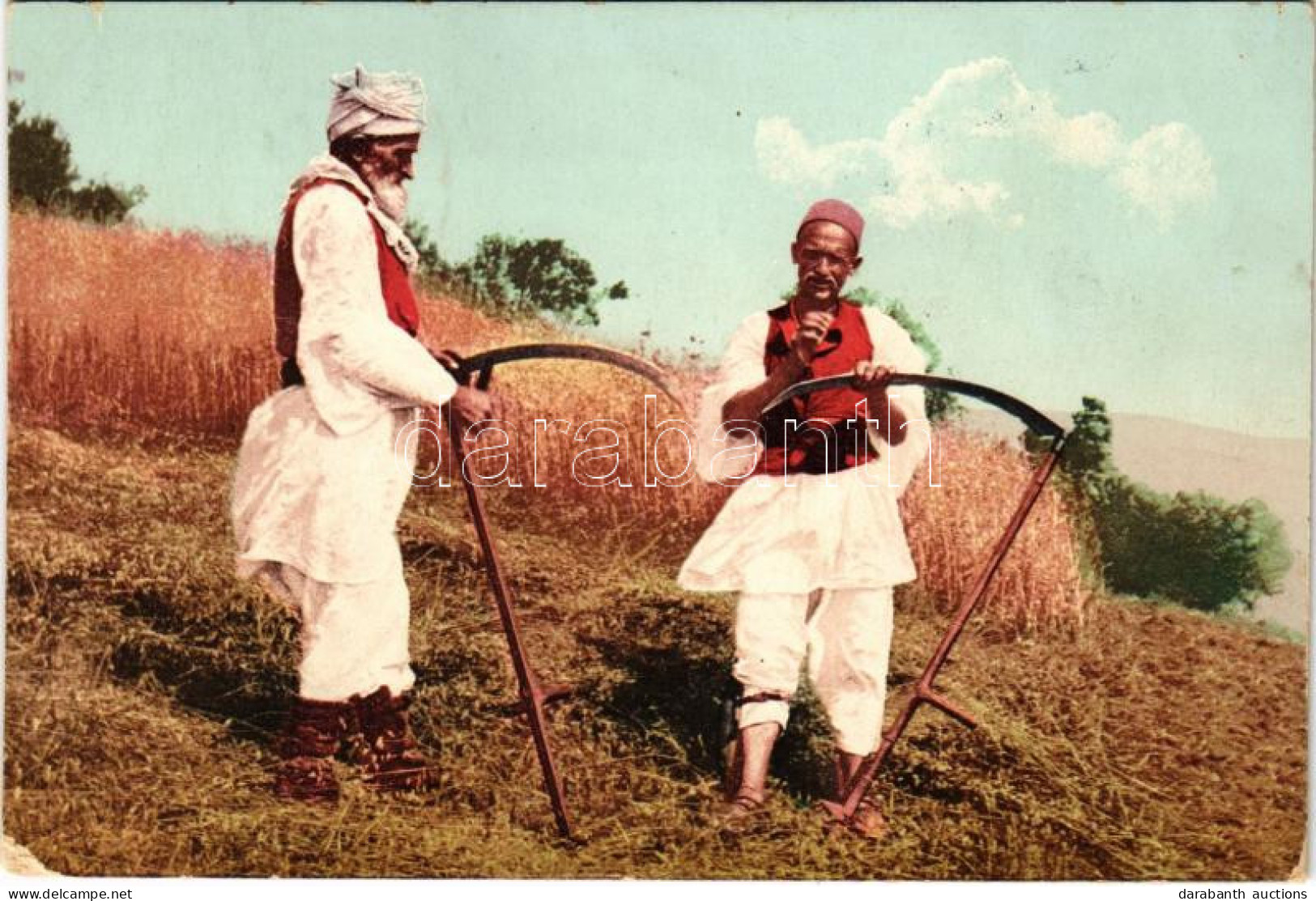 T3 1907 Bosnyák Földművesek / Bosnian Farmers + "K. Und K. Milit. Post Sarajevo" (Rb) - Non Classés