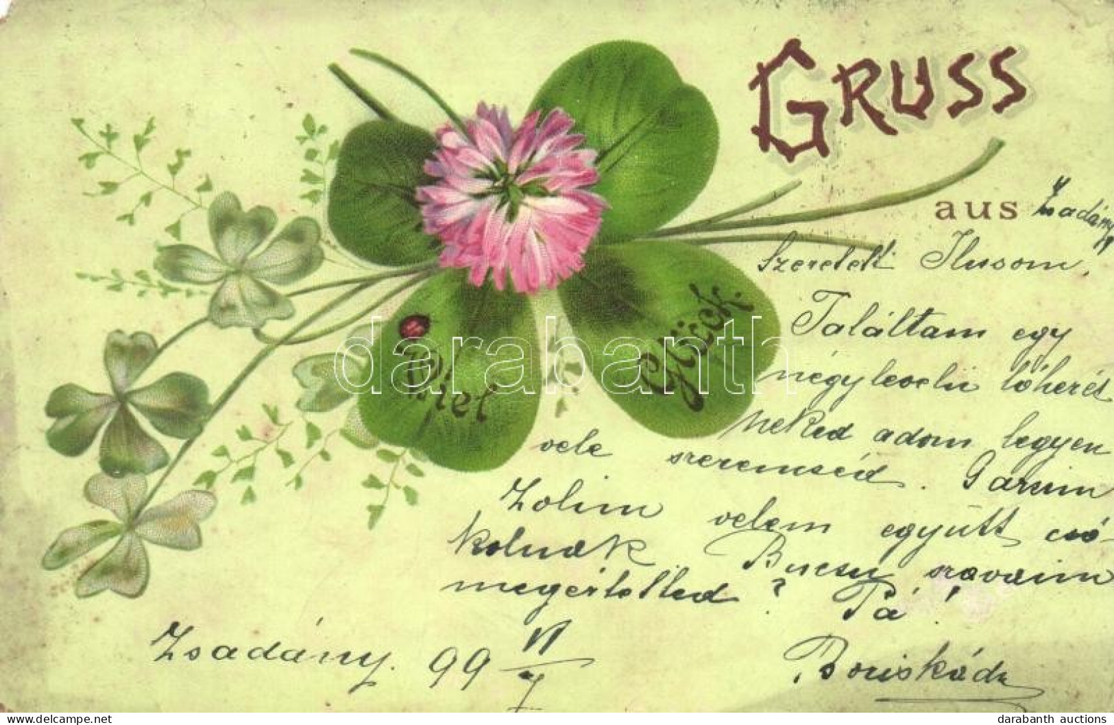 T4 1899 Viel Glück! Clover, Litho (EM) - Non Classés