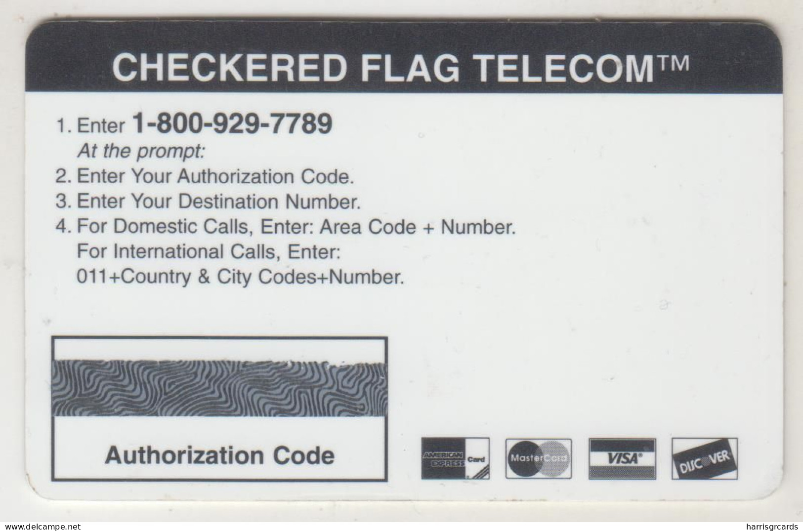 USA - Gerhard Berger F1 , Checkered Flag Telecom Prepaid 2$, Mint FAKE - Other & Unclassified