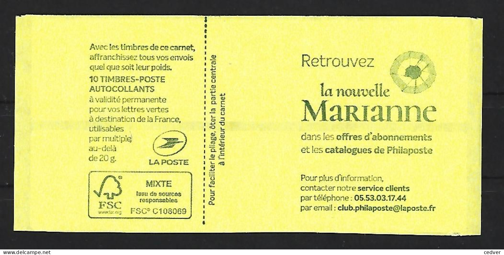 Superbe Carnet Nouveauté Marianne 1598A C9 De 2023 Neuf XX TTB - Autres & Non Classés