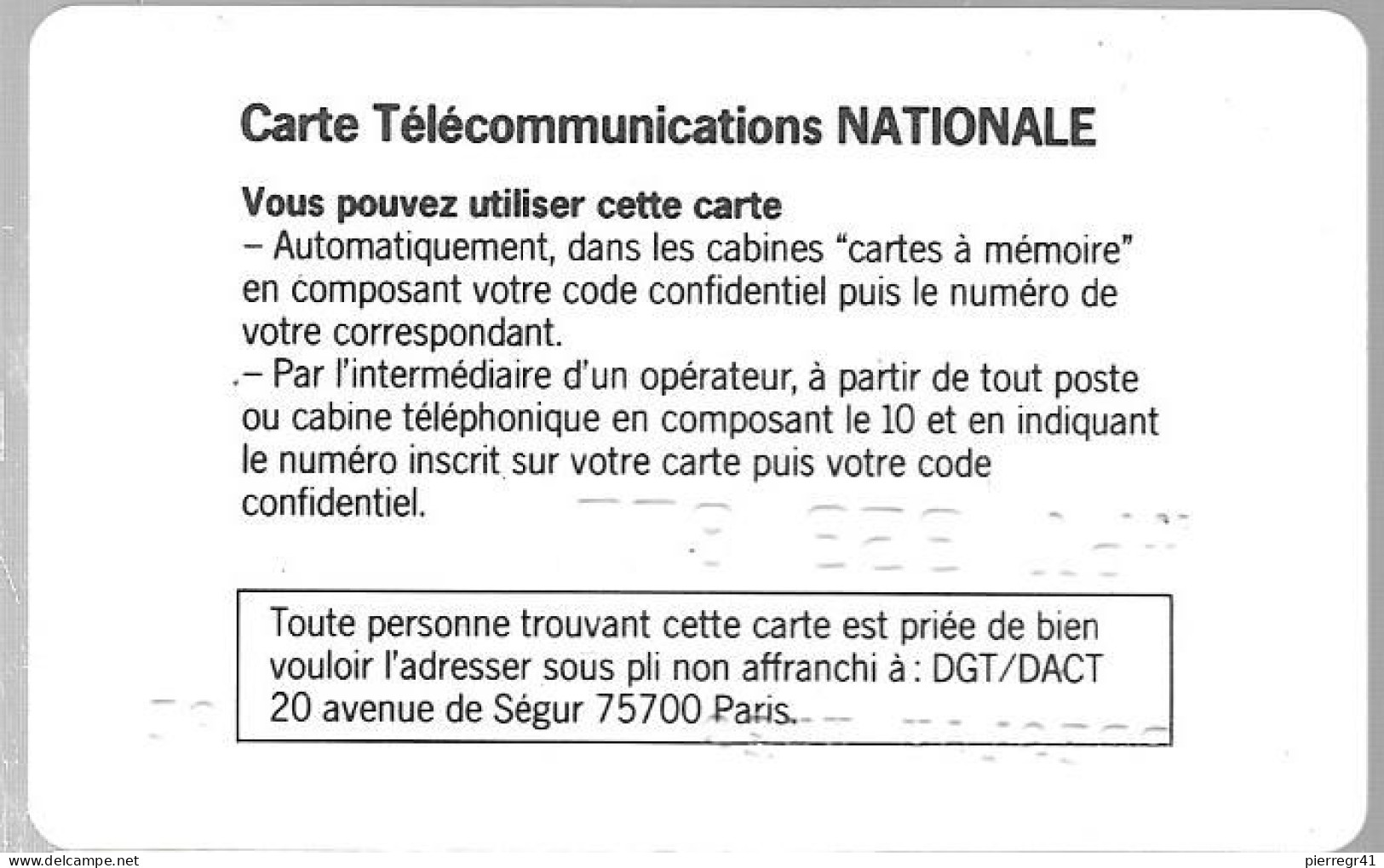 1-CARTE²° PUCE-BULL D-FT-NATIONALE-PYJAMA BLEU-V° Texte Noir Gras-75700 Paris-TBE/RARE -  Cartes Pastel   