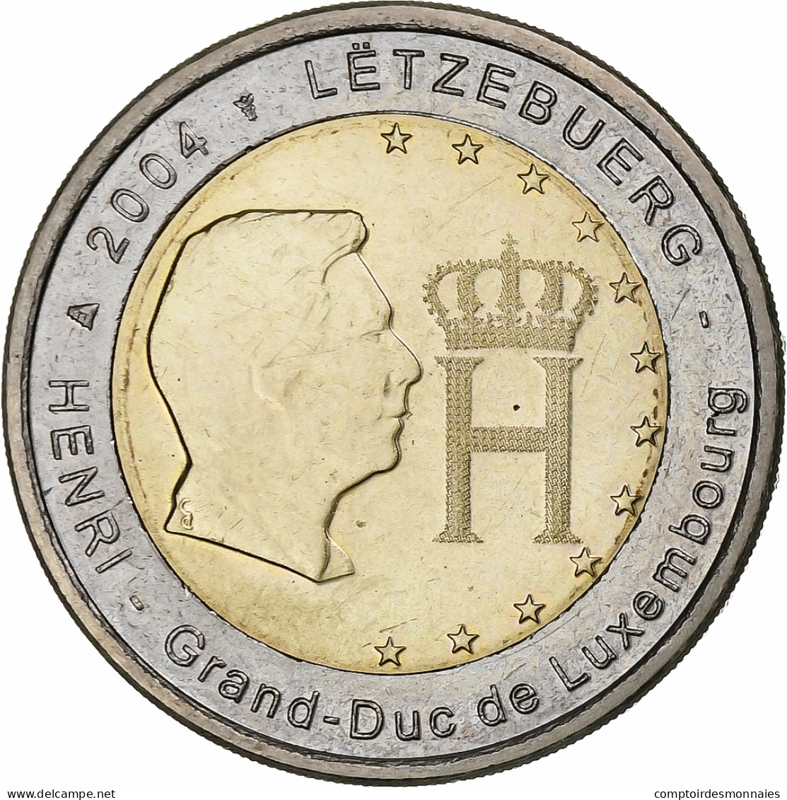 Luxembourg, Henri, 2 Euro, 2004, Utrecht, SPL, Bimétallique, KM:85 - Luxembourg