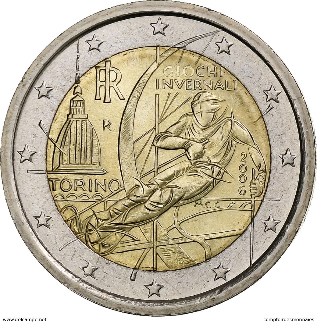 Italie, 2 Euro, Torino, 2006, Rome, SPL, Bimétallique, KM:246 - Italien