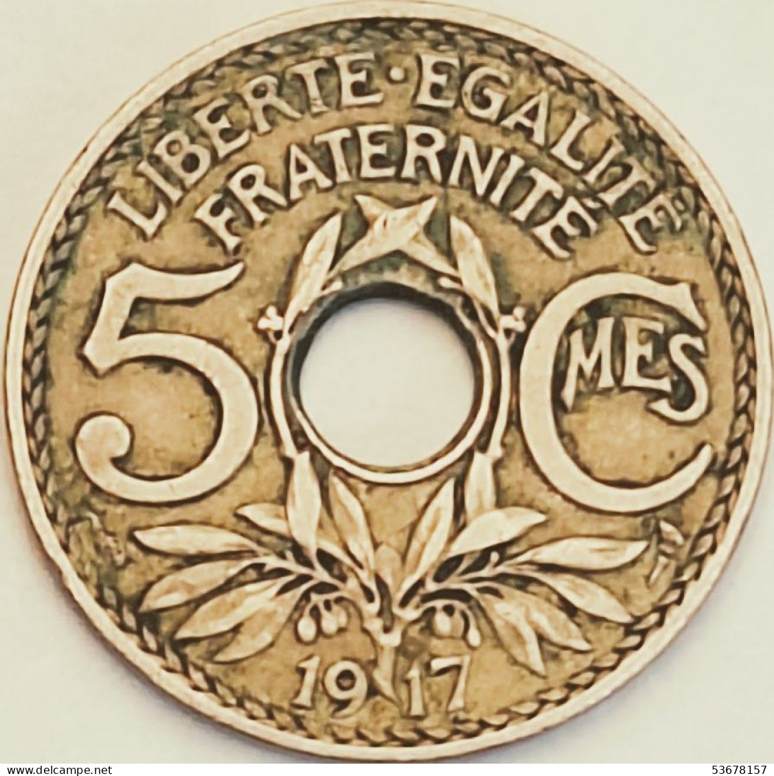 France - 5 Centimes 1917, KM# 865a (#3965) - 5 Centimes