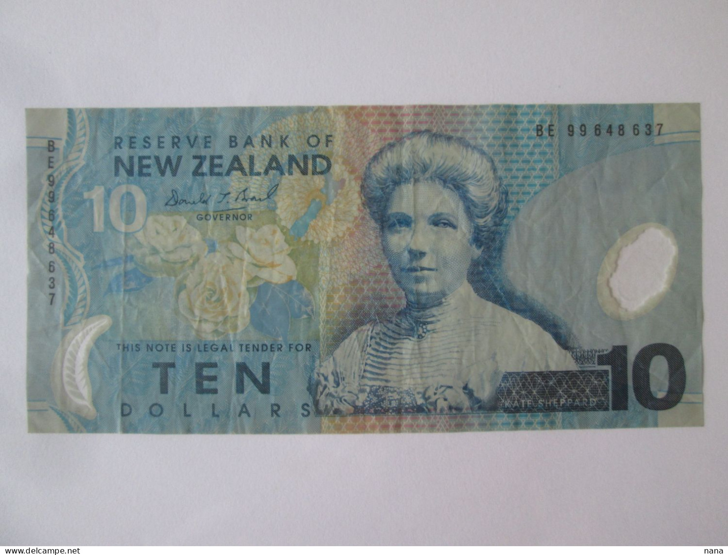 New Zealand 10 Dollars 1999 Banknote See Pictures - Nuova Zelanda