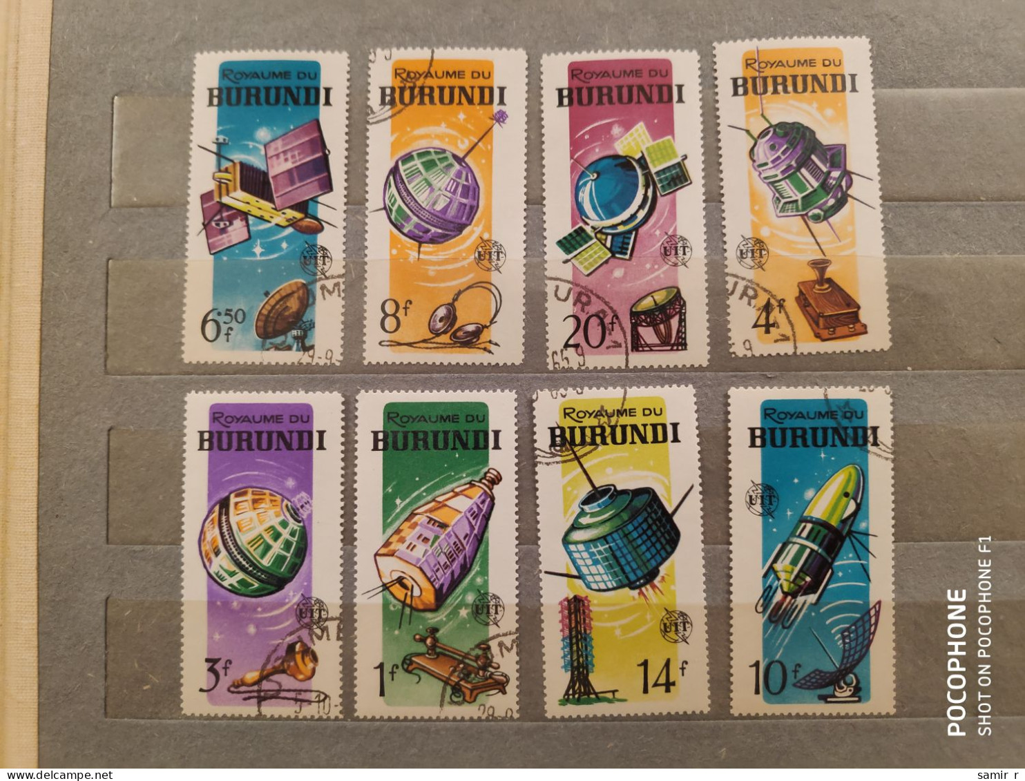 1965	Burundi	Space (F86) - Used Stamps