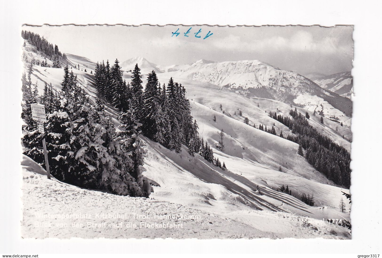 E6192) Wintersportplatz KITZBÜHEL - Tirol Hahnenkamm - Blick Von Der Streif Auf Die Fleckabfahrt - Kitzbühel