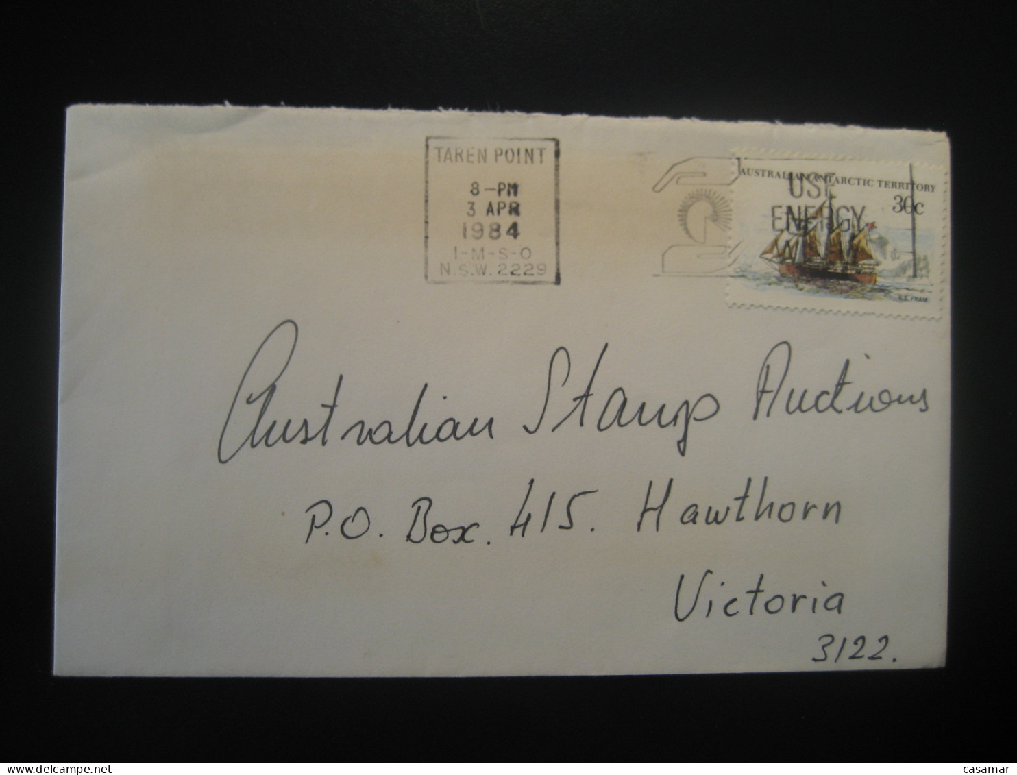 TAREN POINT 1984 S. S. Fram Ship Cancel Cover AAT Australian Antarctic Territory Antarctiqu Antarctica Australia - Covers & Documents