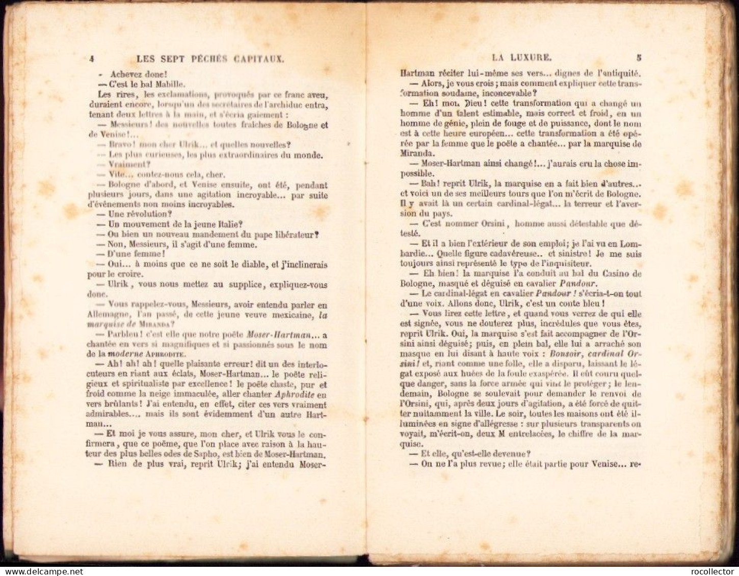 Les Sept Péchés Capitaux La Luxure La Paresse Par Eugen Sue 1887 C4120N - Livres Anciens