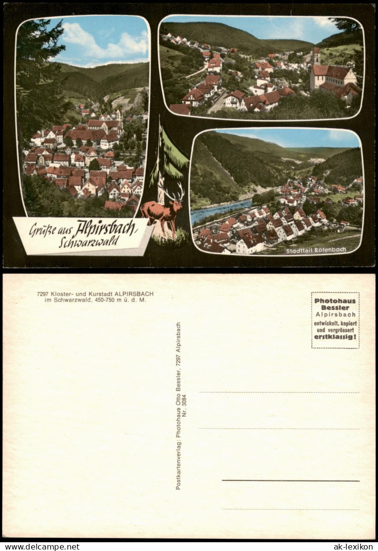 Ansichtskarte Alpirsbach 3 Bild: Stadtansichten 1972 - Alpirsbach