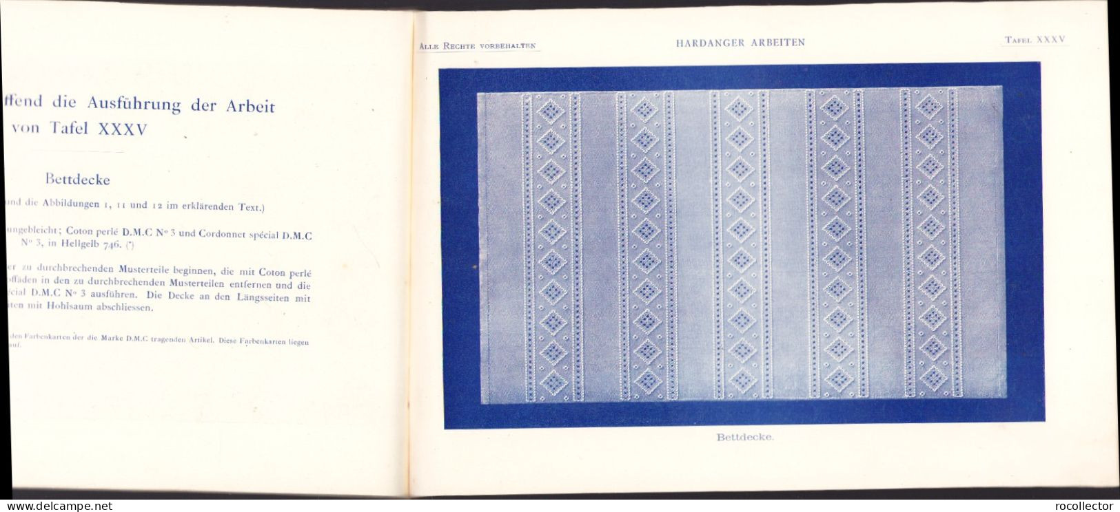 Hardanger Arbeiten Cca 1910 Bibliothek DMC 681SPN - Livres Anciens