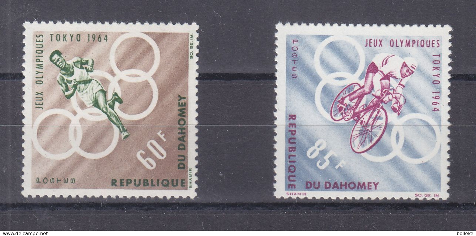 Jeux Olympiques - Tokio 64 - Dahomey - Yvert 211 / 2 ** - Cyclisme - Course à Pied - Valeur 5,50 Euros - - Ete 1964: Tokyo