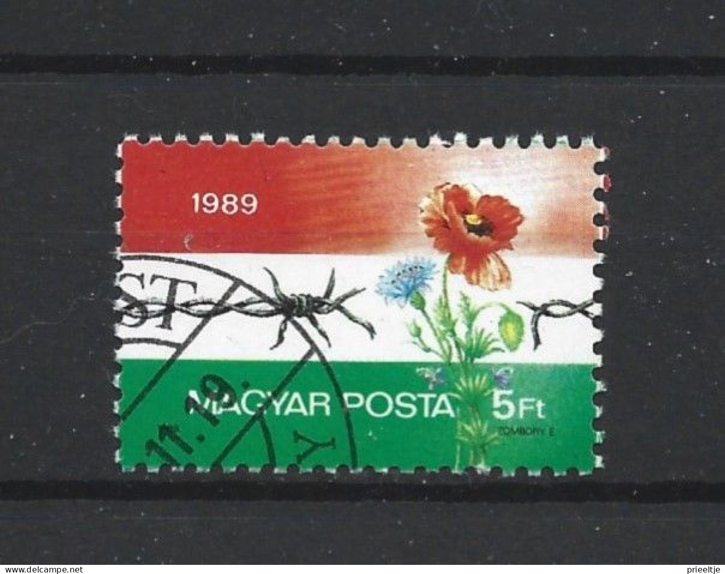 Hungary 1989 Wild Flowers On Border Wire Y.T. 3238 (0) - Oblitérés