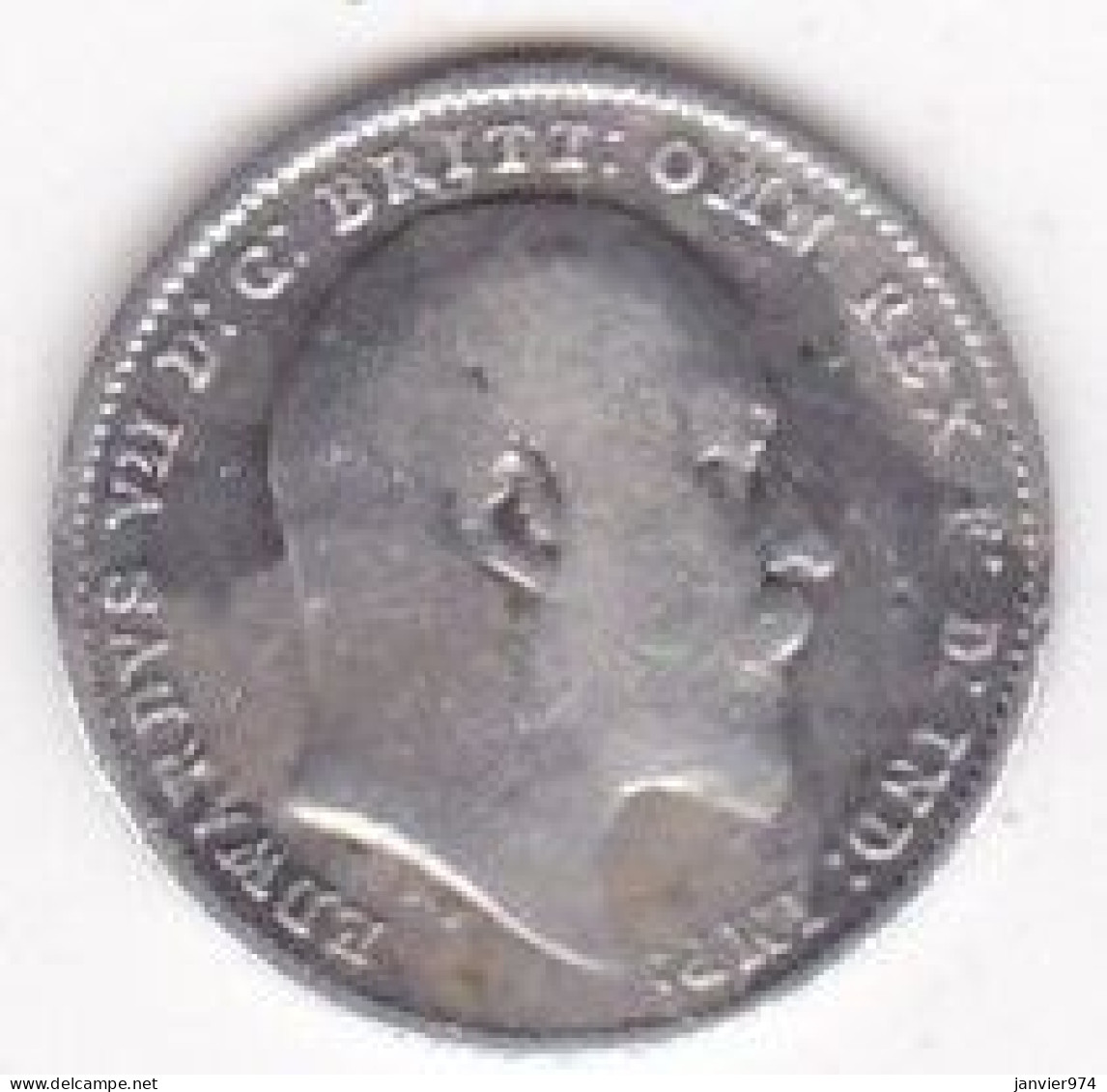 Grande Bretagne. 3 Pence 1910 . Edward VII, En Argent , KM# 797 - F. 3 Pence