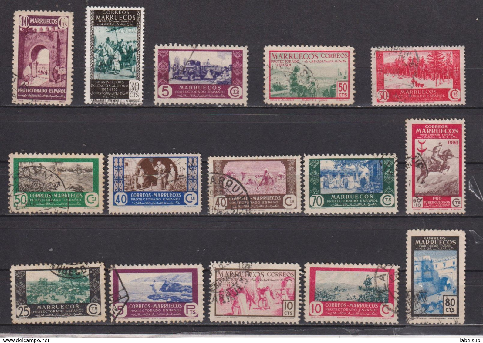 Lot De Timbres Oblitérés Du Maroc Espagnol - Spanish Morocco