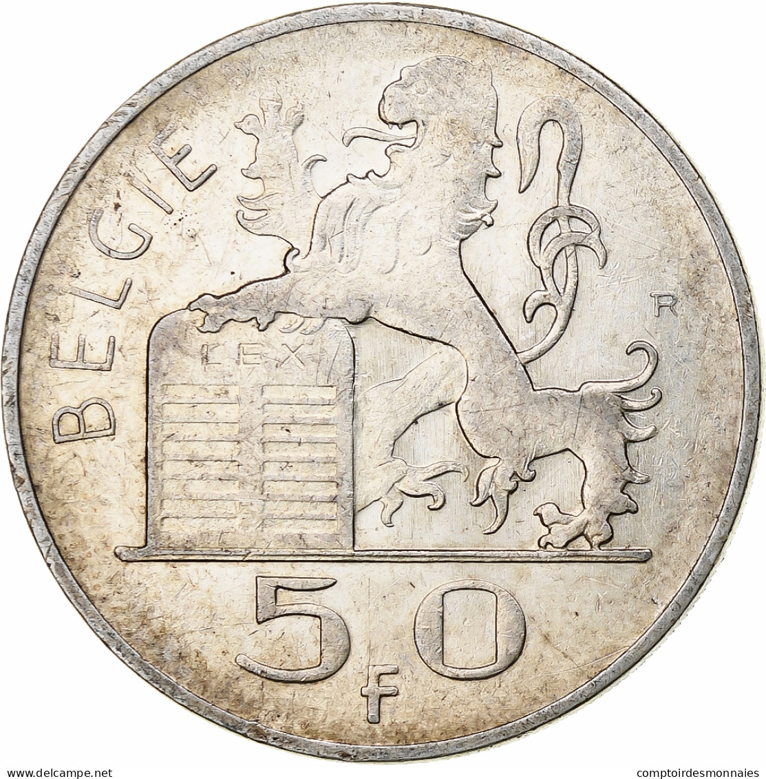 Belgique, Régence Prince Charles, 50 Frank, Mercure, 1948, Bruxelles, Argent - 50 Francs