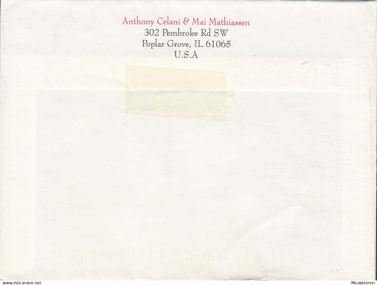 United States (Red) AIR MAIL Line Cds. ROCKFORD Illinois 2010 Cover Brief Lettre Vedbendvej HELLERUP Denmark (2 Scans) - Lettres & Documents