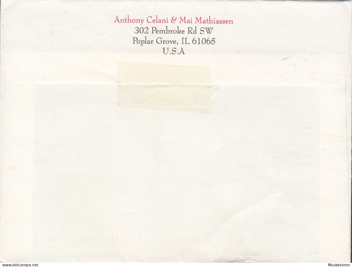 United States (Red) AIR MAIL Line Cds. ROCKFORD Illinois 2010 Cover Brief Lettre Vedbendvej HELLERUP Denmark (2 Scans) - Cartas & Documentos