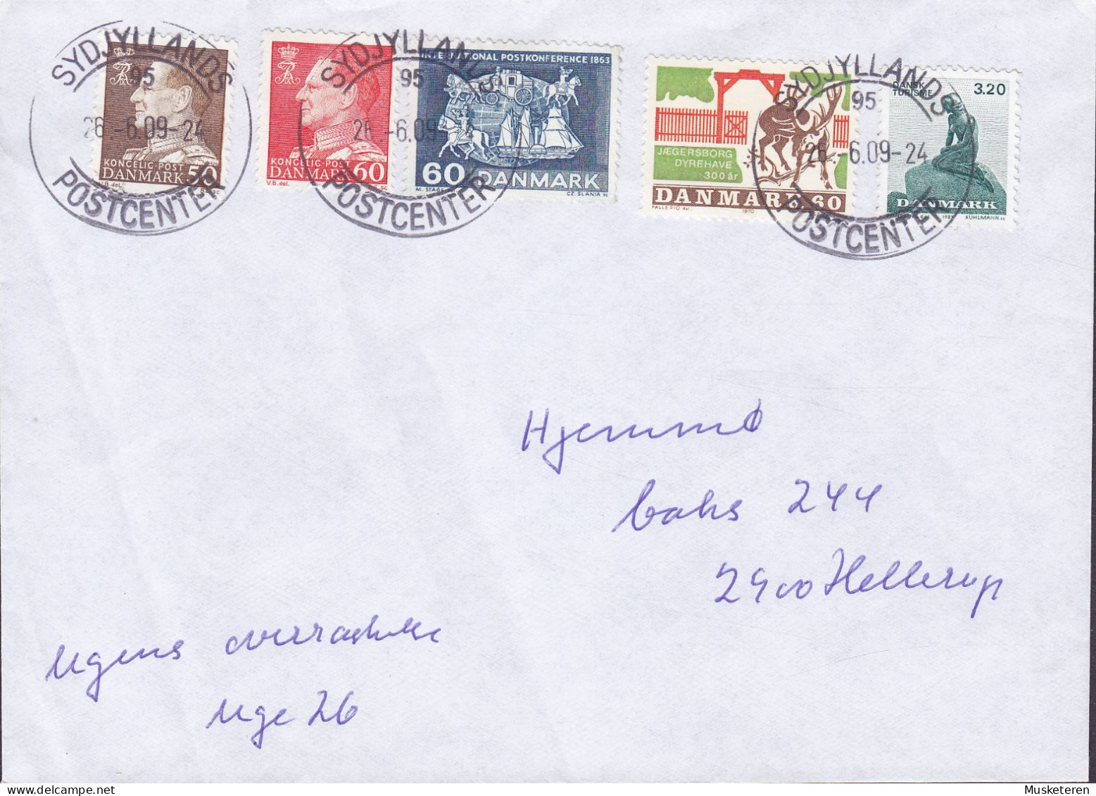 Denmark SYDJYLLANDS POSTCENTER 2009 Cover Brief HELLERUP Incl. (Cz. Slania) Franking - Brieven En Documenten