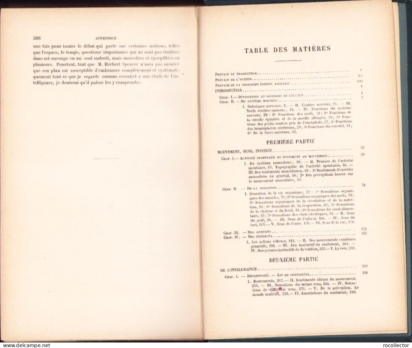 Les Sens Et L’intelligence Par Alexandre Bain 1889 C3927N - Libros Antiguos Y De Colección