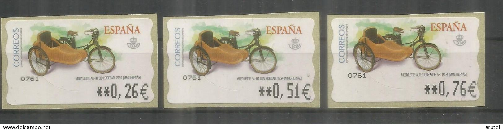 ESPAÑA ATM MOTOCICLETA MOBYLETTE CON SIDECAR MOTORCYCLE - Motorfietsen