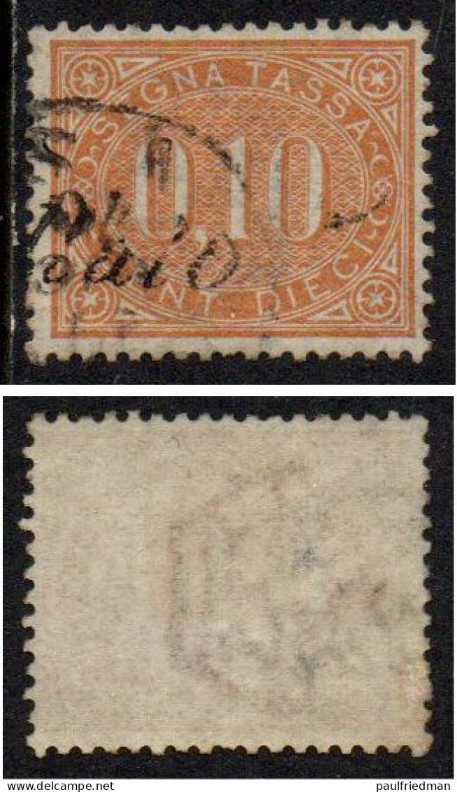 Regno 1869 - Segnatasse - Cifra 10 Cent. - Usato - Dentellatura E Centratura Ottime - Taxe