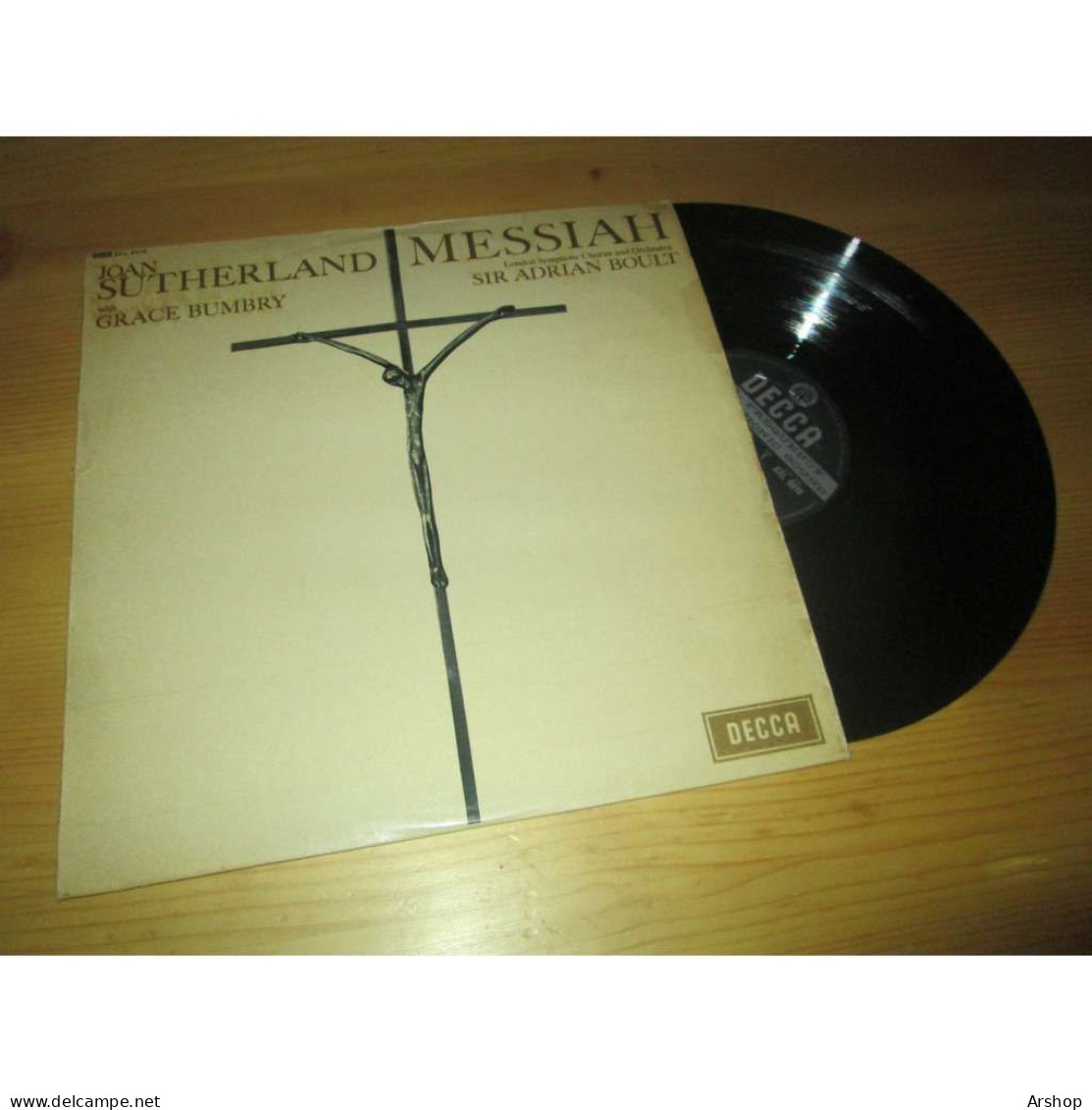 JOAN SUTHERLAND / GRACE BUMBRY / SIR ADRIAN BOULT Messiah HANDEL  - DECCA SXL 6010 UK Lp 1962 - Klassik