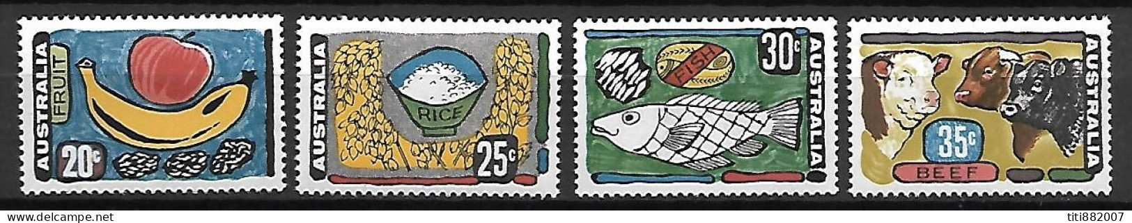 AUSTRALIE   -  1972.   Alimentation .   Série Complète - Mint Stamps