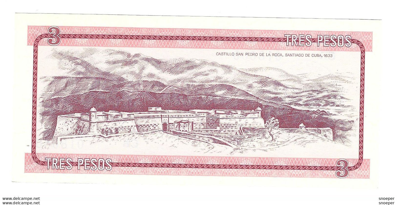 *cuba 3 Pesos     1985    Serie A    Fx2   Unc - Kuba