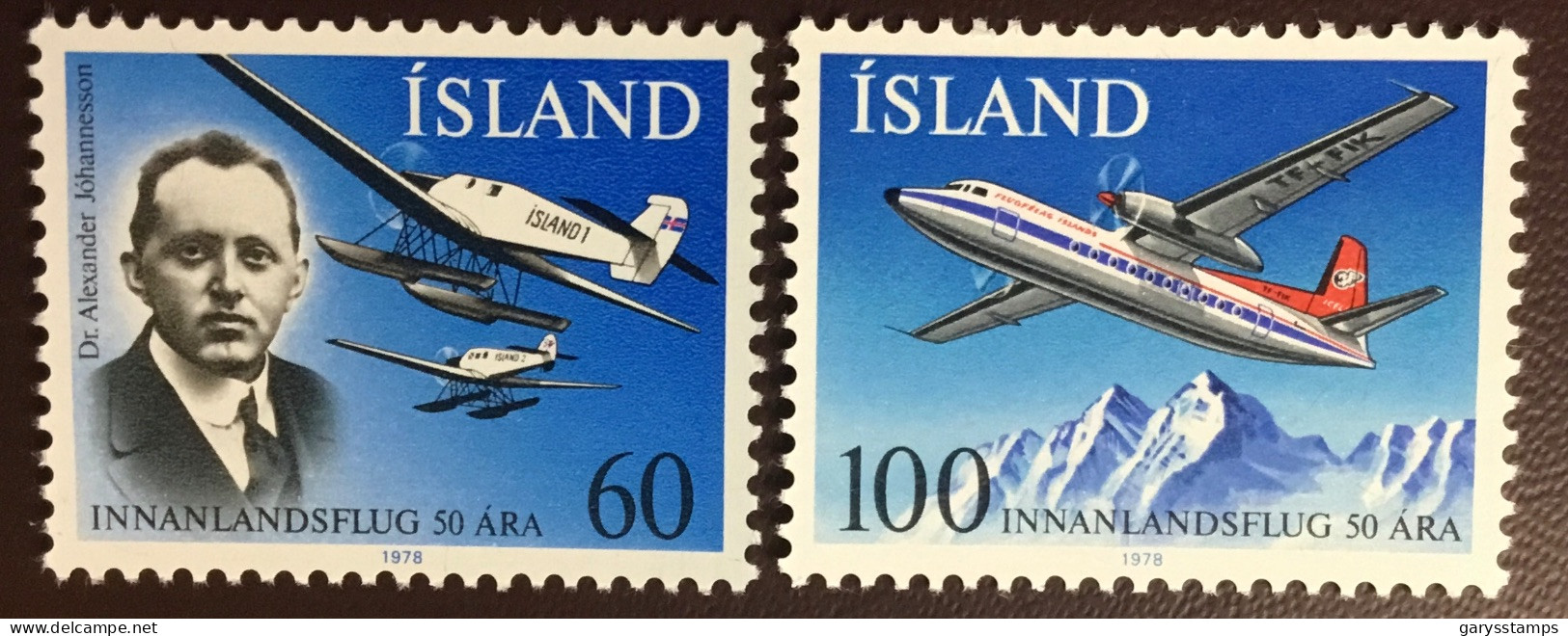 Iceland 1978 Domestic Flights Anniversary MNH - Ungebraucht