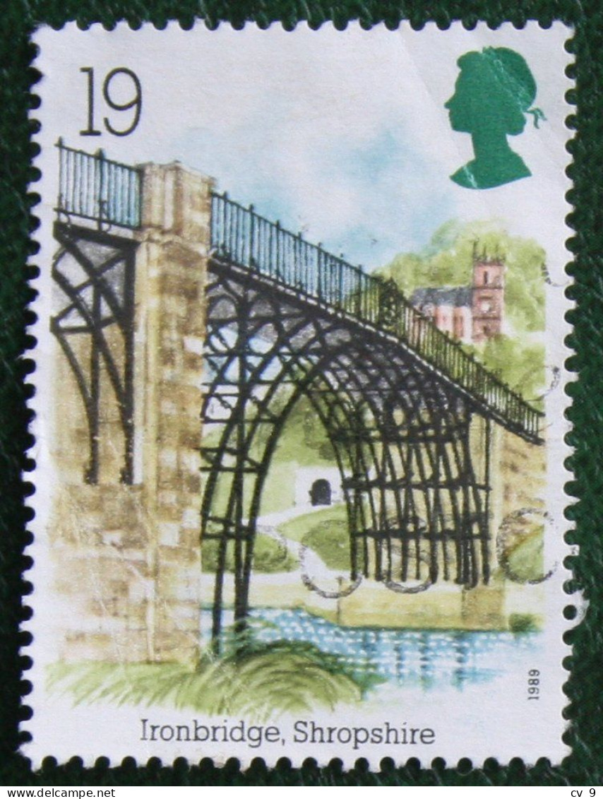 19P INDUSTRIAL ARCHAEOLOGY RIVER BRIDGE (Mi 1206) 1989 Used Gebruikt Oblitere ENGLAND GRANDE-BRETAGNE GB GREAT BRITAIN - Usados