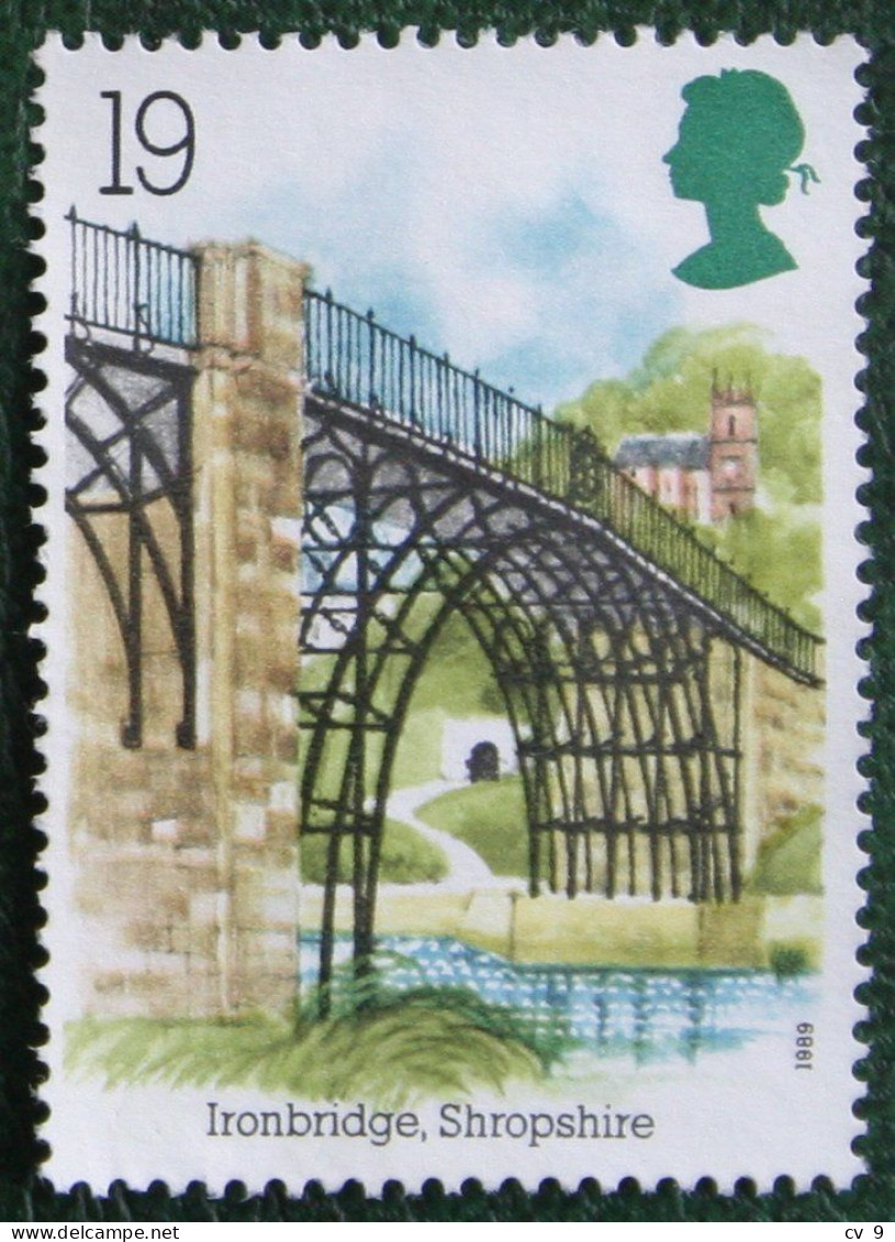 19P INDUSTRIAL ARCHAEOLOGY RIVER BRIDGE (Mi 1206) 1989 Used Gebruikt Oblitere ENGLAND GRANDE-BRETAGNE GB GREAT BRITAIN - Usados