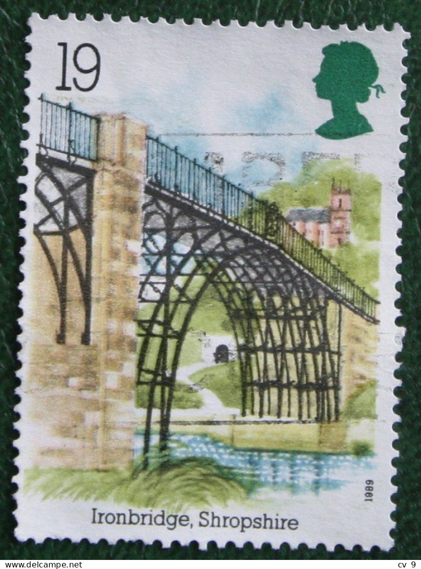 19P INDUSTRIAL ARCHAEOLOGY RIVER BRIDGE (Mi 1206) 1989 Used Gebruikt Oblitere ENGLAND GRANDE-BRETAGNE GB GREAT BRITAIN - Oblitérés