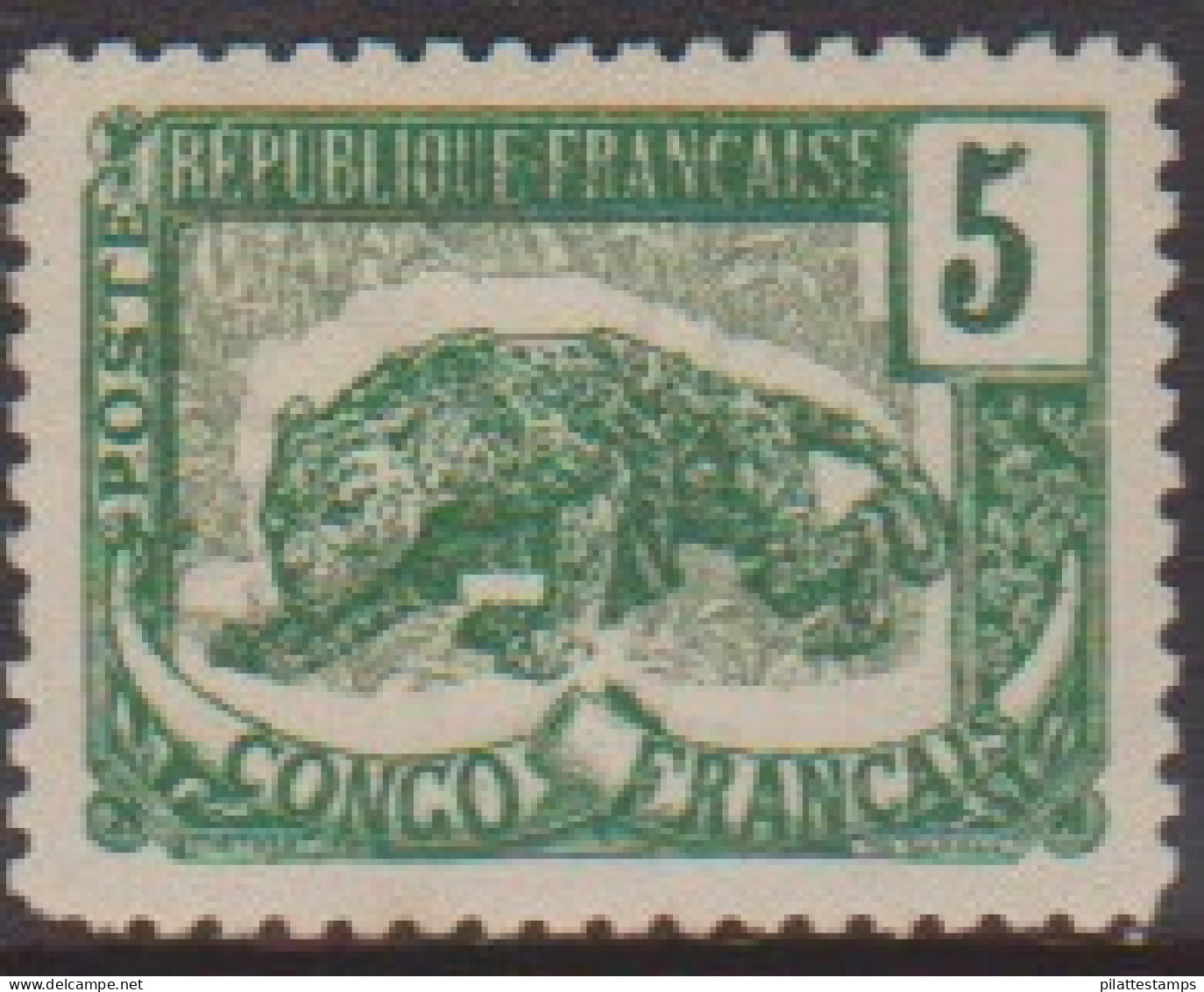 Congo  30b** Variété Centre Déplacé - Other & Unclassified