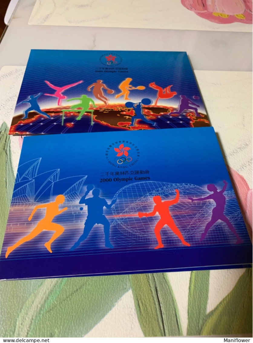 Hong Kong Stamp 2000 Year Olympic Games Folder Table Tennis - Covers & Documents
