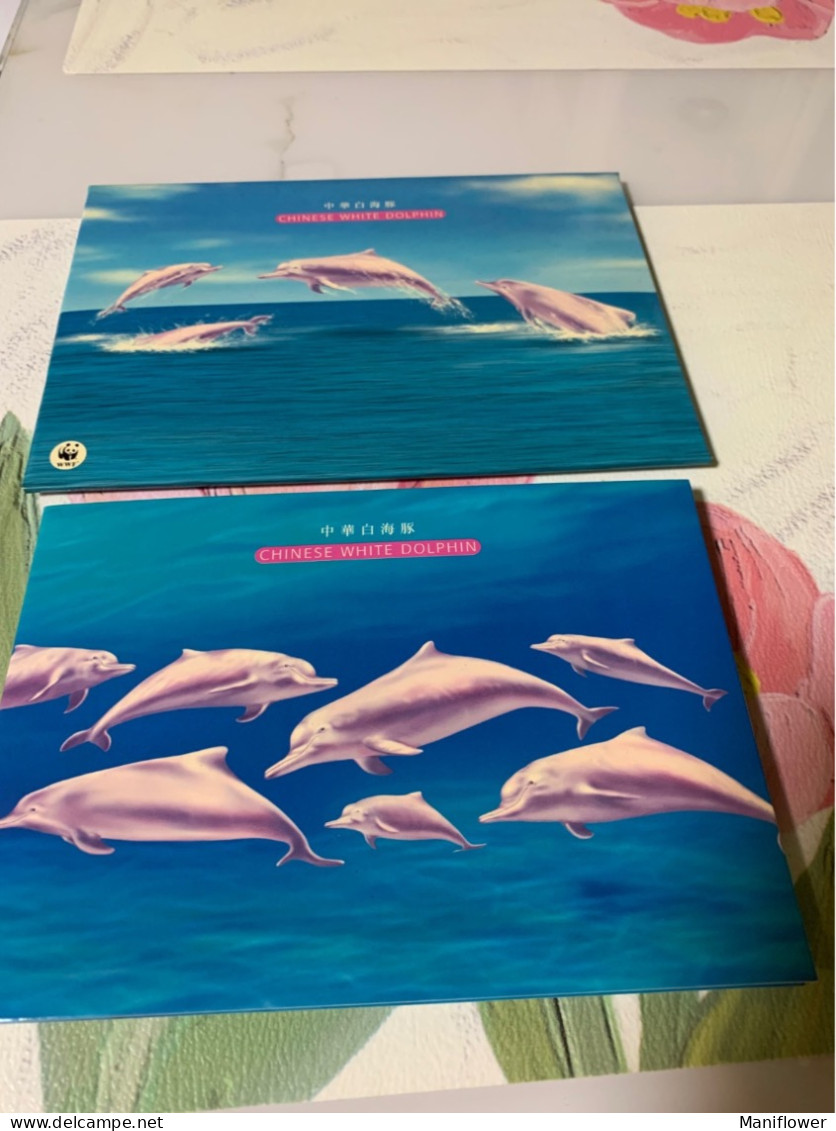 Hong Kong Stamp 1999 Dolphin Folder WWF - Briefe U. Dokumente