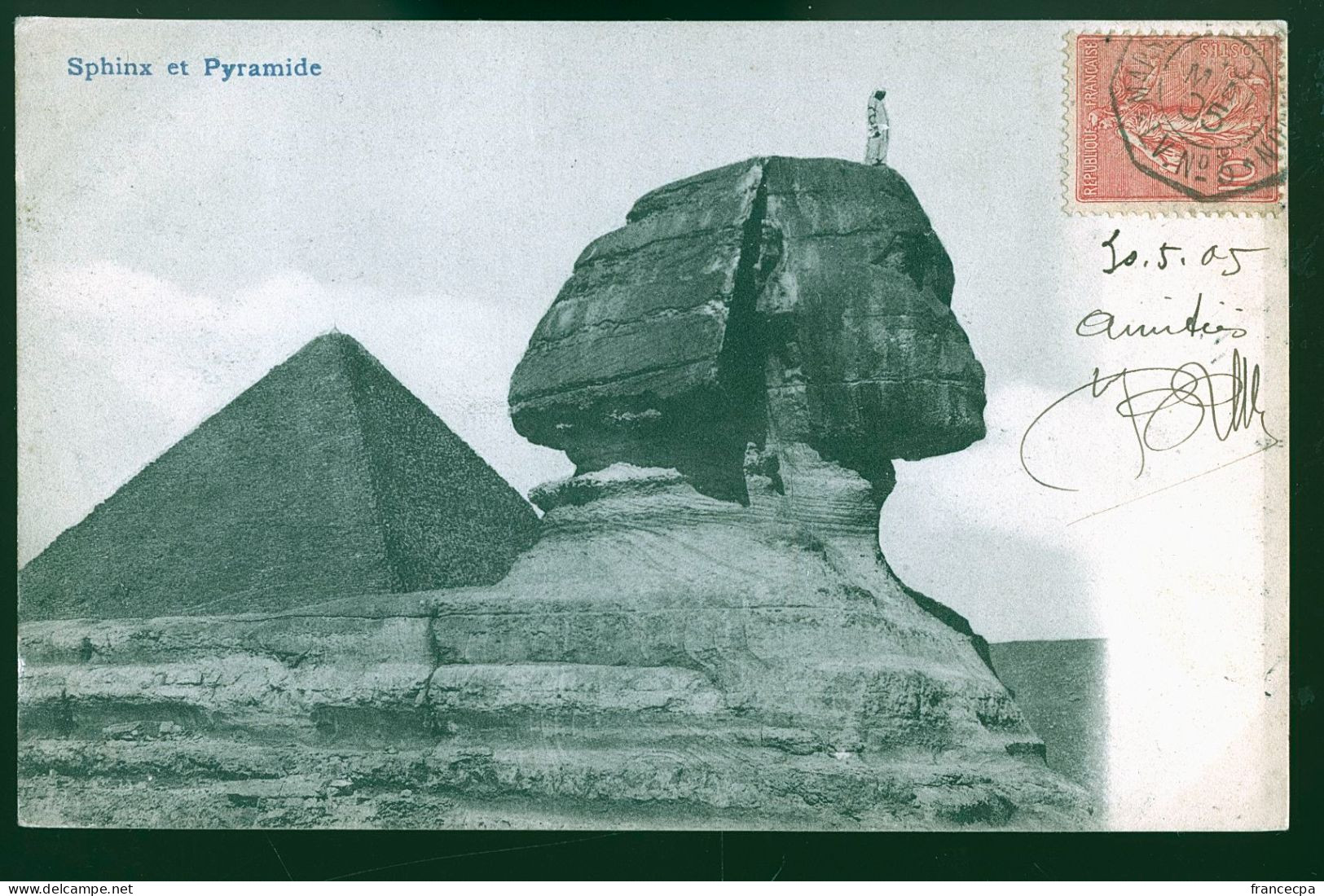 EGYPTE 186 - SPHINX Et PYRAMIDE - Dos Non Divisé - Pyramiden