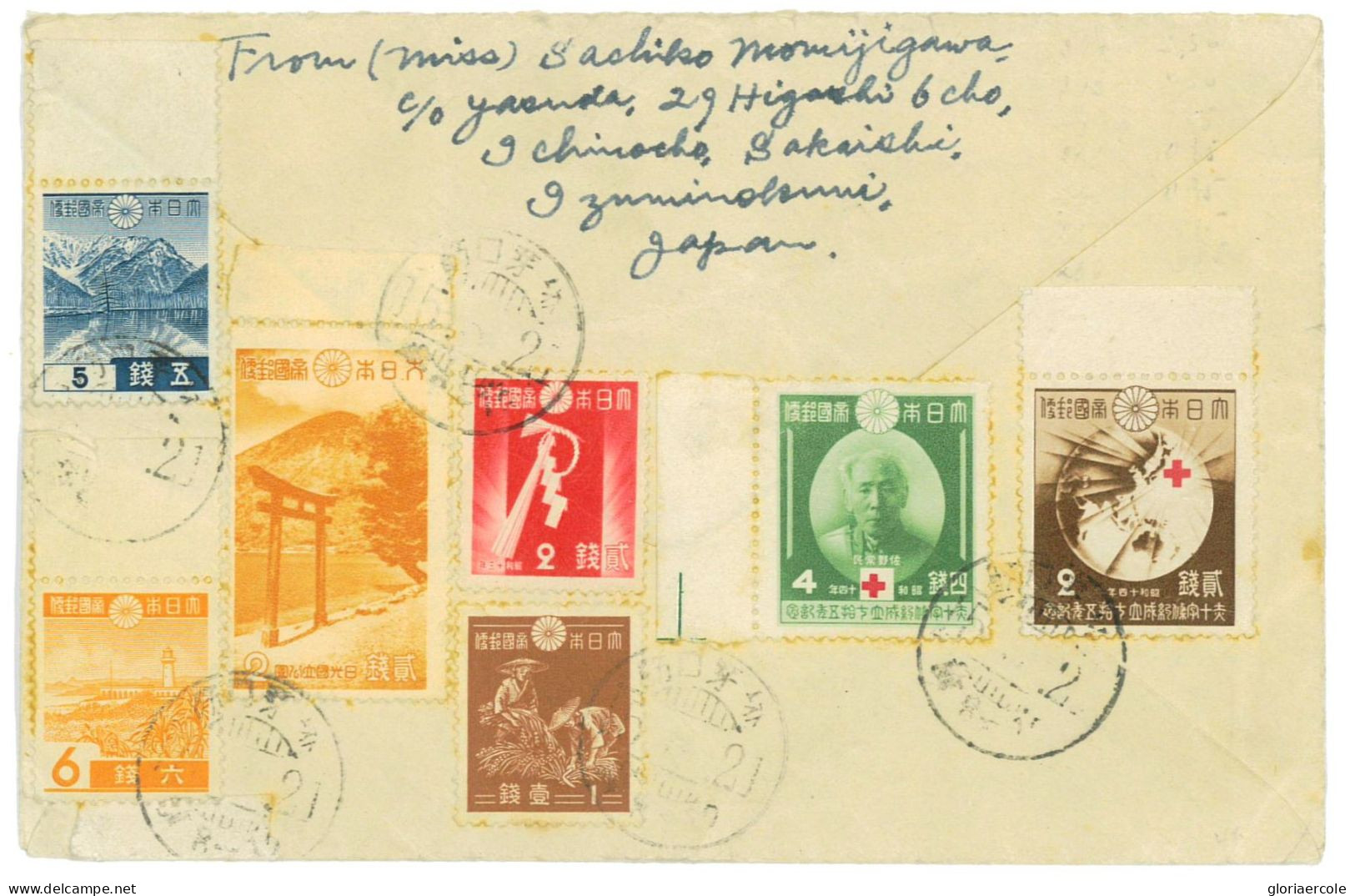 P2949 - JAPAN , 1945 FROM OSAKA TO BELGIUM, - Lettres & Documents