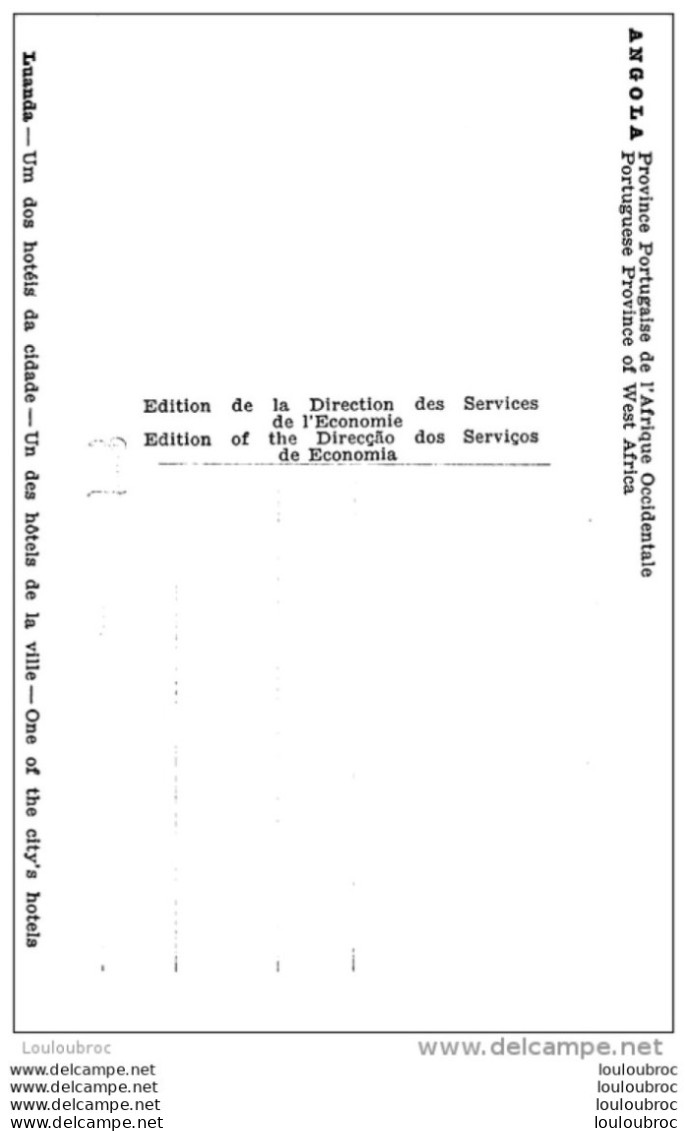 ANGOLA  LUANDA UN DES HOTELS DE LA VILLE - Angola